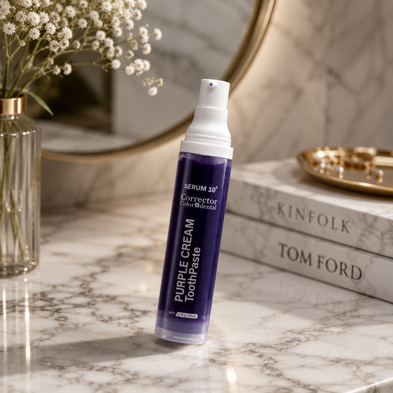 🦷 Corrector Dental Purple Cream: Neutraliza tonos amarillos al instante.