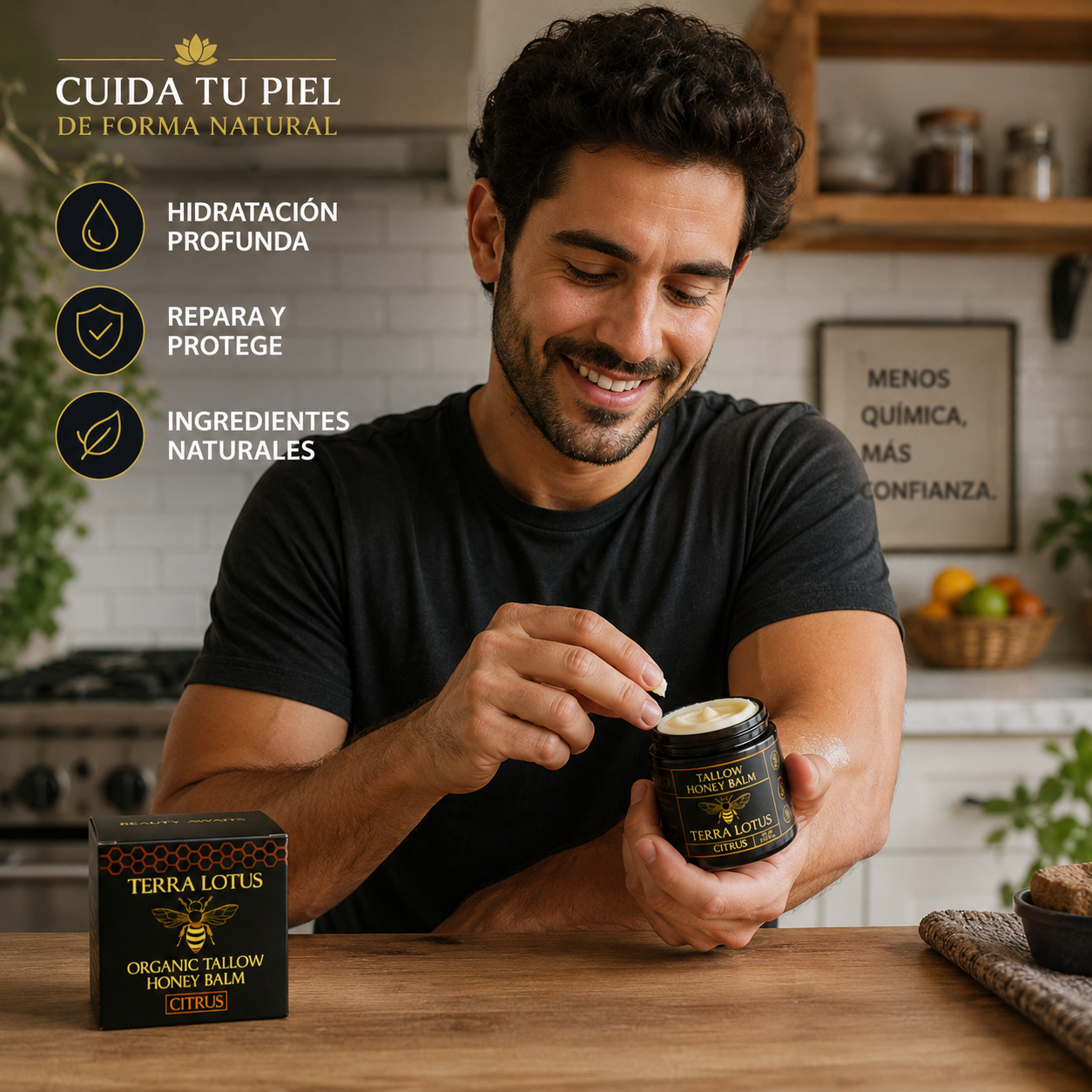 TERRA LOTUS HONEY BALM 60ML:Hidratación profunda y piel naturalmente suave.