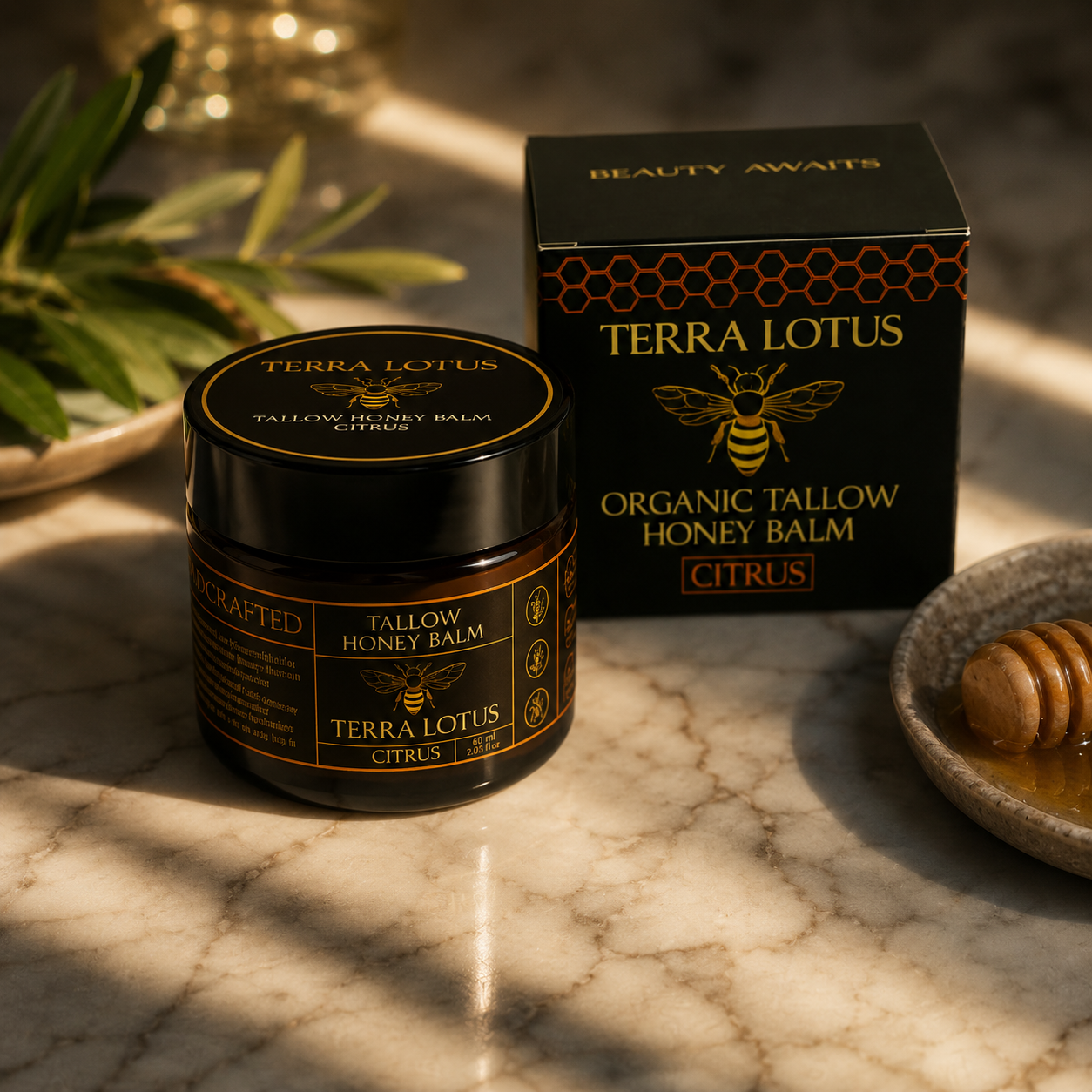 TERRA LOTUS HONEY BALM 60ML:Hidratación profunda y piel naturalmente suave.