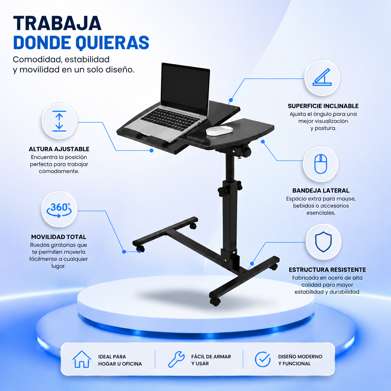 Mesa Laptop Ajustable: Comodidad donde quieras.